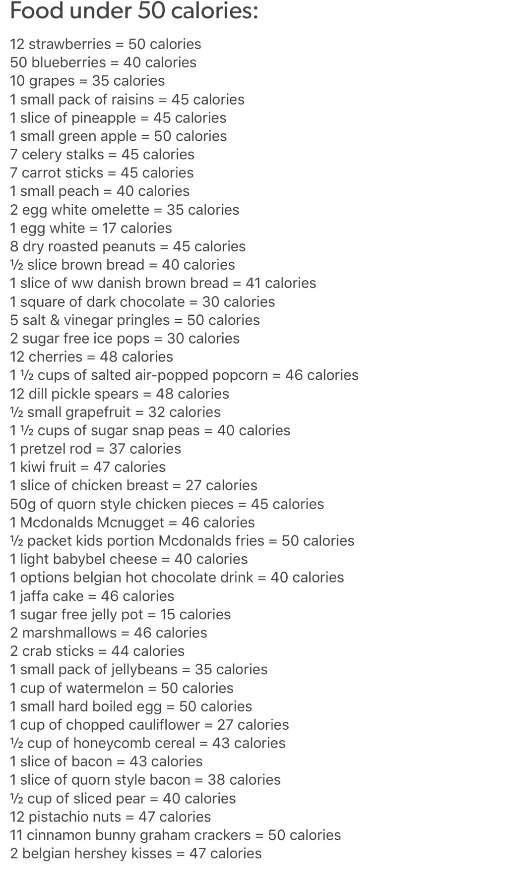 Low Calorie Meals/Foods My Pro Ana Site